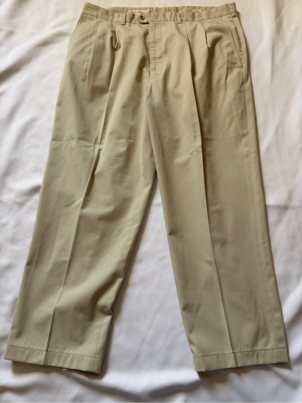 John W. Nordstrom Pleated Chinos in Light Khaki